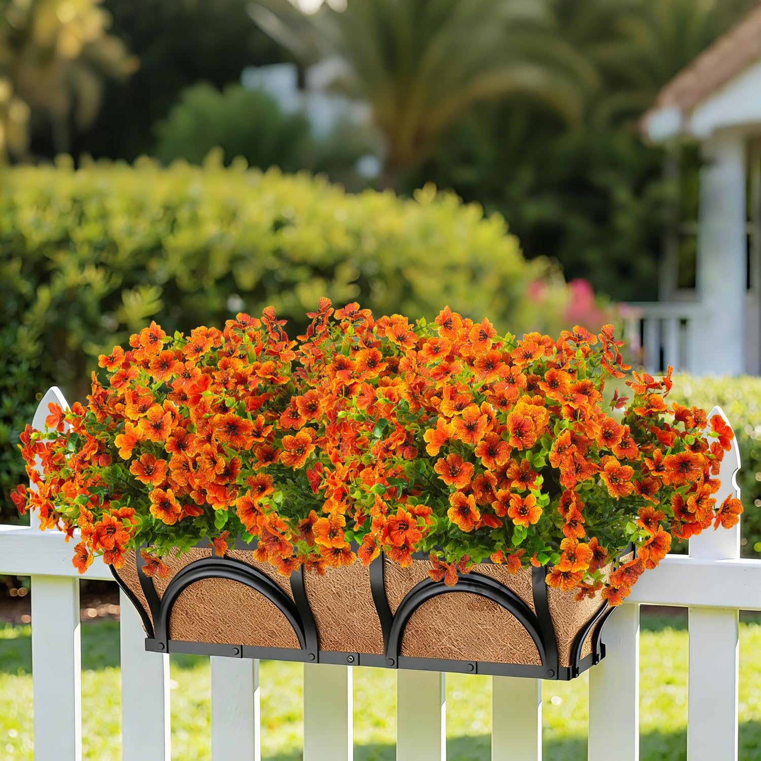 Grunyia orange artificial blossoms perfect for DIY arrangements.