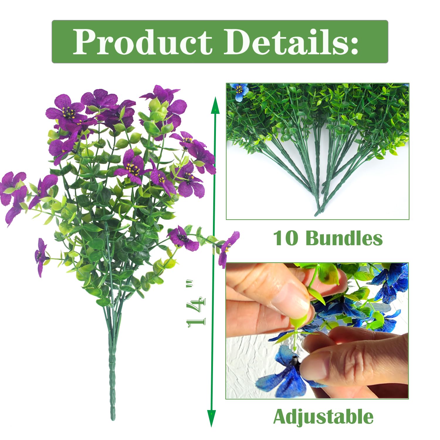 Grunyia realistic-looking fake florals enhance window boxes and seasonal displays.