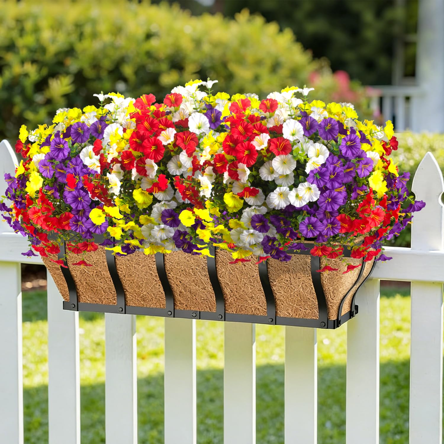 Grunyia realistic plastic morning glory for patio decor and garden accents.