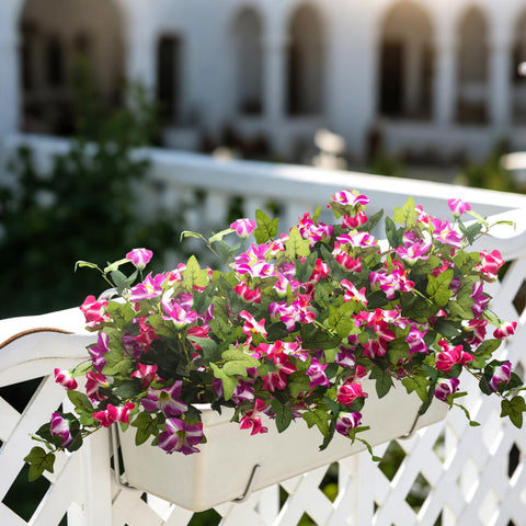 Grunyia compact rose faux flower set for quick styling in any planter.
