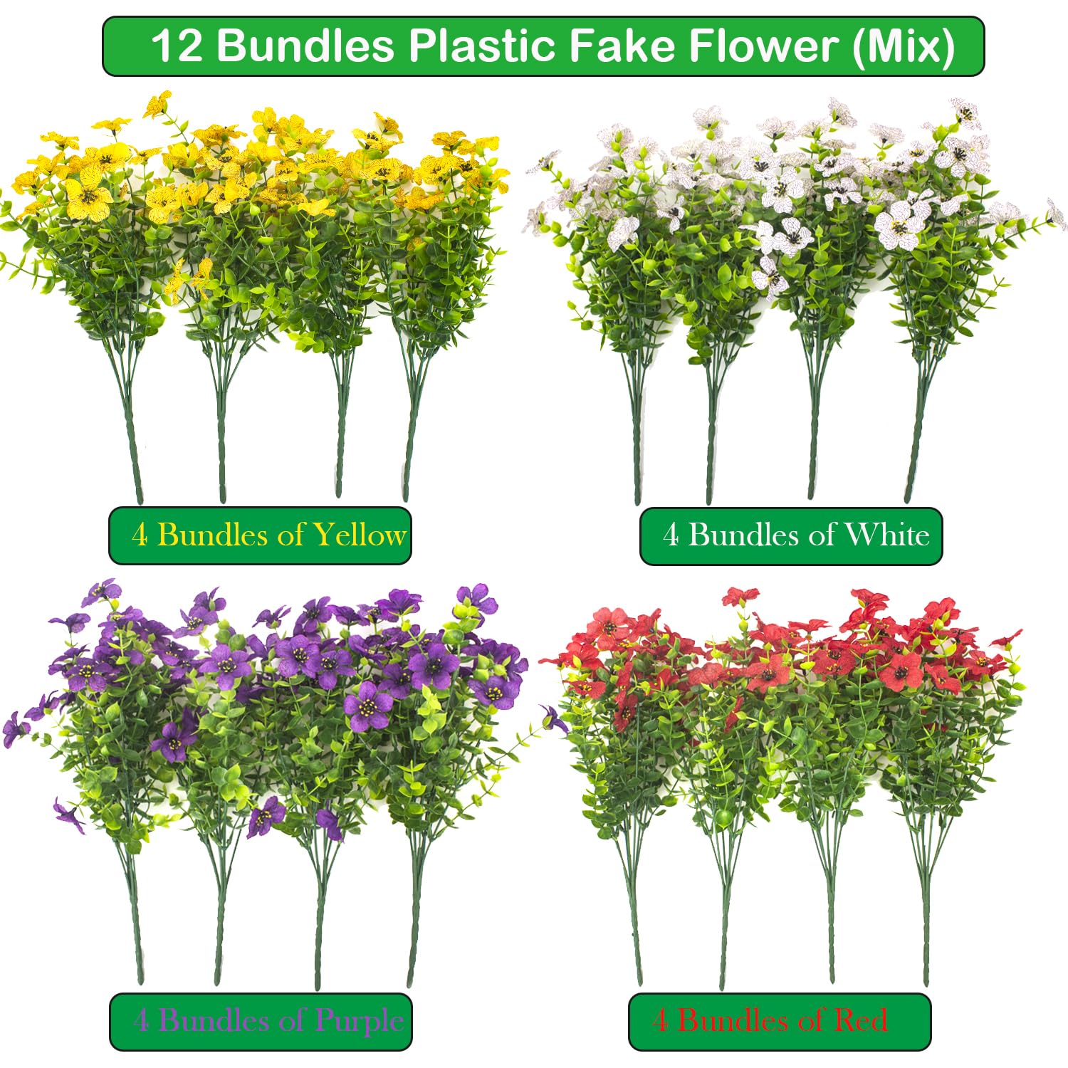 Grunyia UV-resistant fake flowers preserve color in sunny porches.