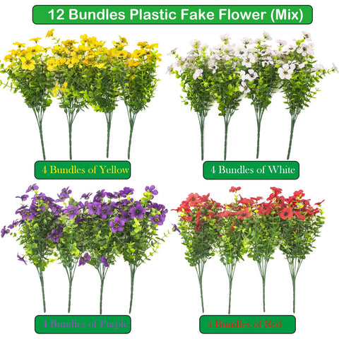 Grunyia UV-resistant fake flowers preserve color in sunny porches.