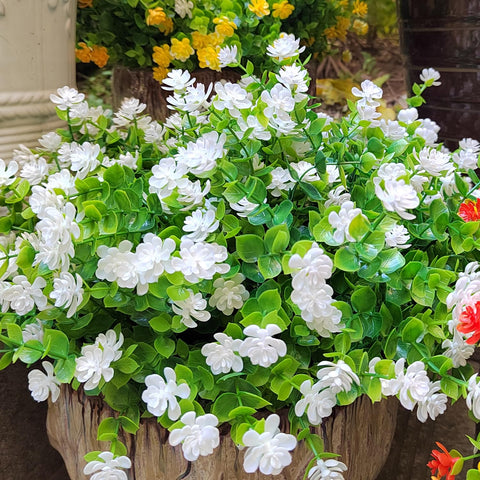 Grunyia UV-resistant outdoor flowers maintain color in sun.