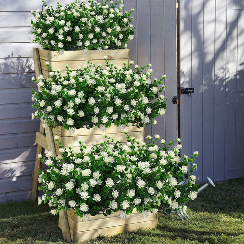 Grunyia UV-resistant faux plants ideal for front porches and decks