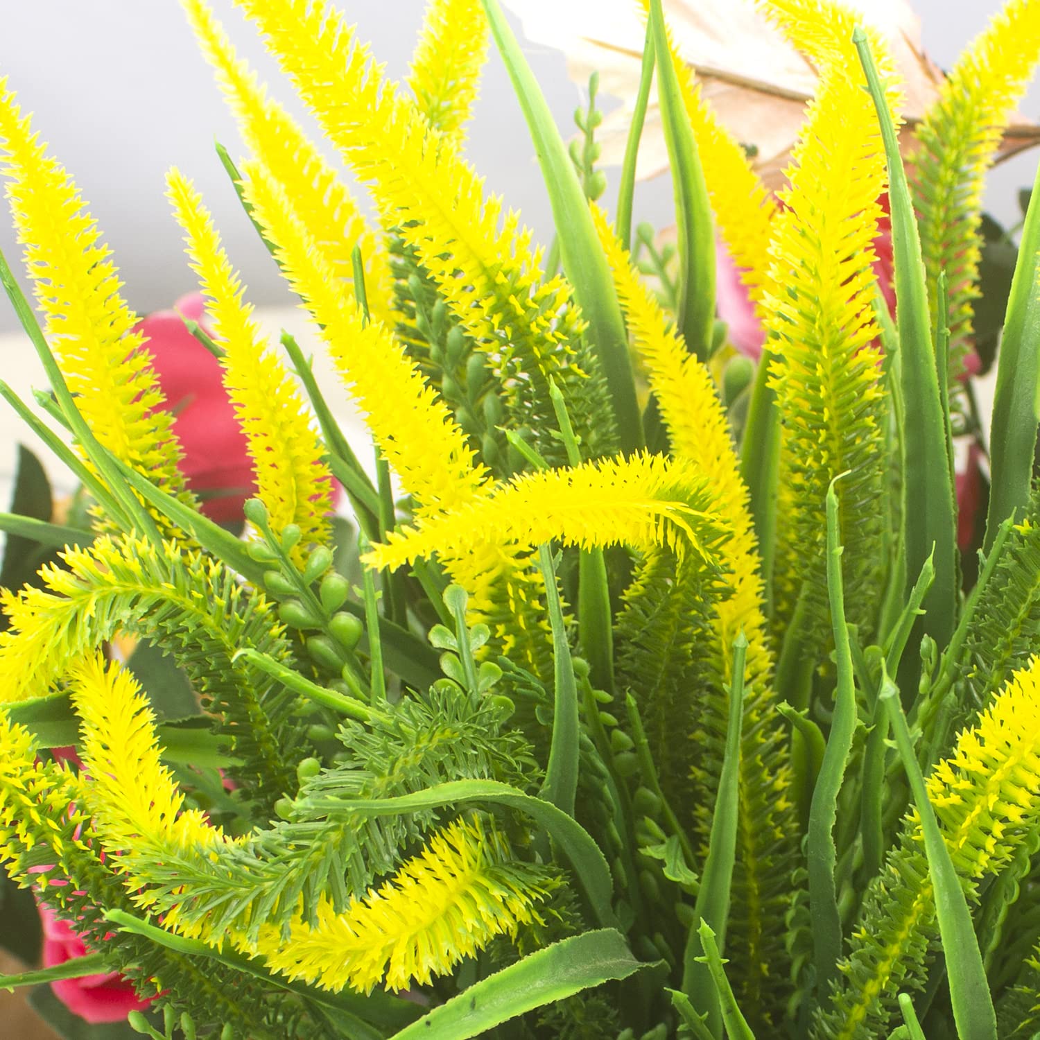 Grunyia window box display adds bright year-round appeal.