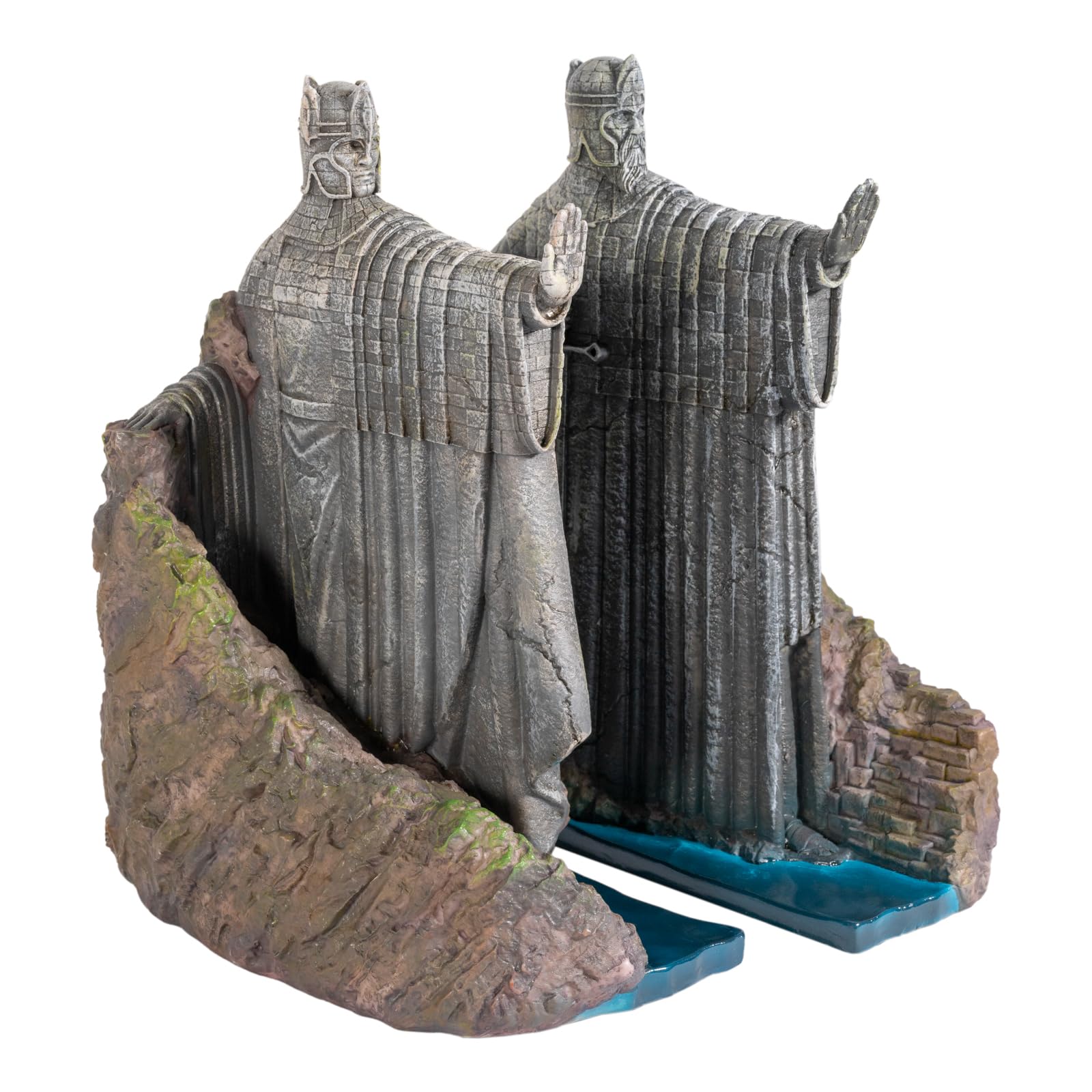 Grupo Erik Argonath BookEnds on a shelf showcasing the Kings of Gondor.