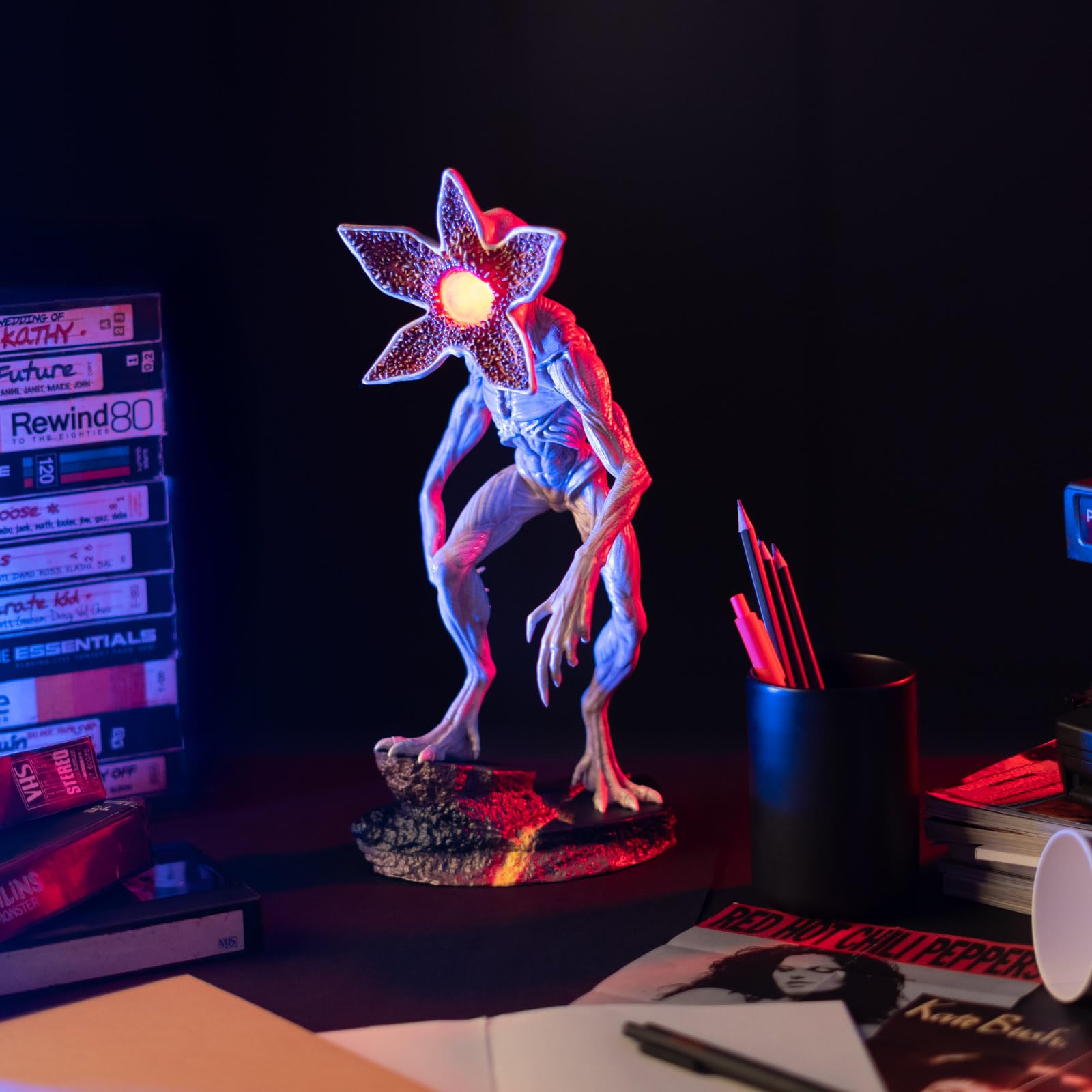 Demogorgon figure light tilt directs glow for focused desk lighting