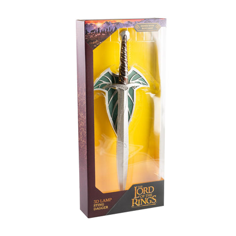 Grupo Erik Sting Sword Lamp gift-ready packaging for Tolkien fans.