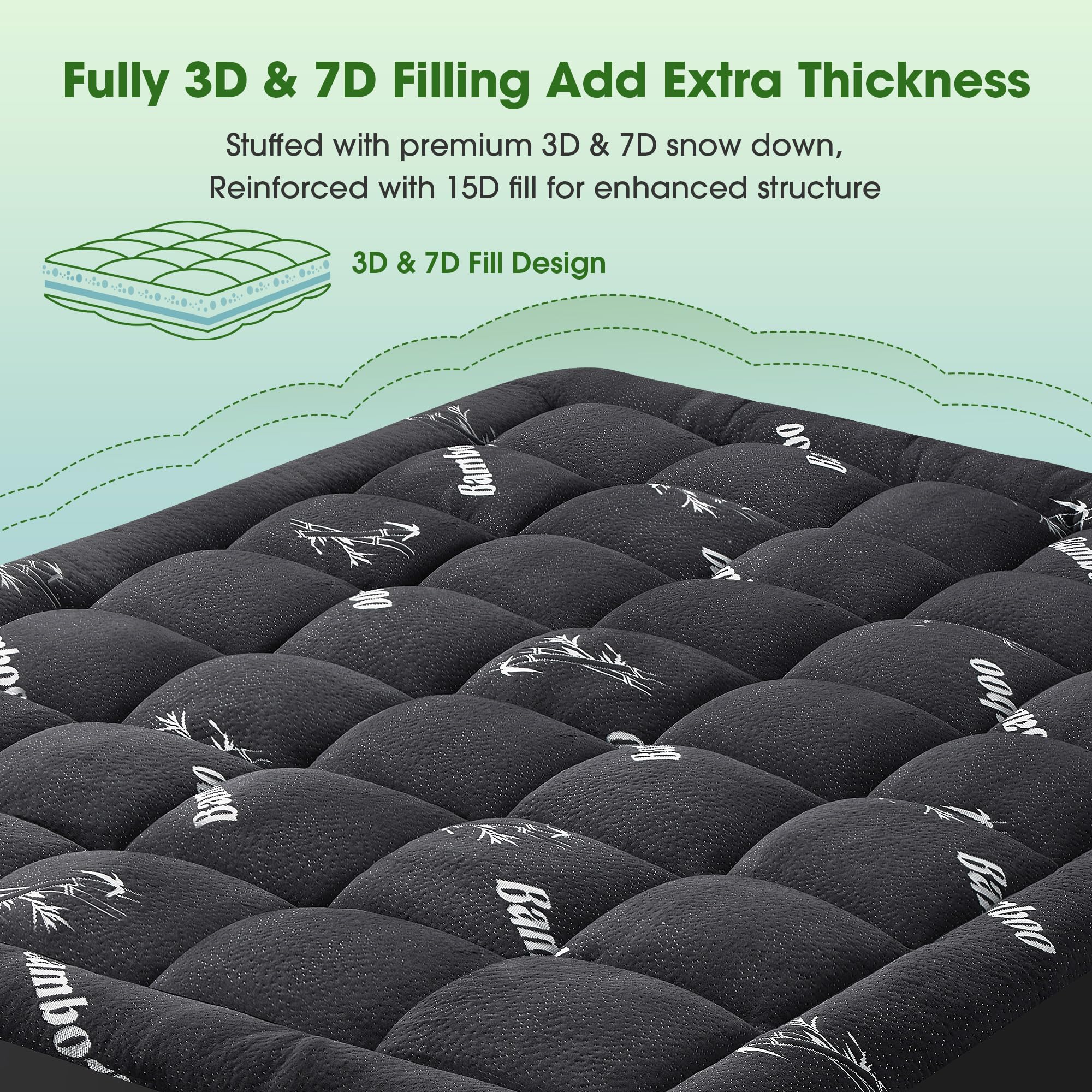 GRUSIGN cooling heat dissipation helps maintain a comfortable sleeping surface.
