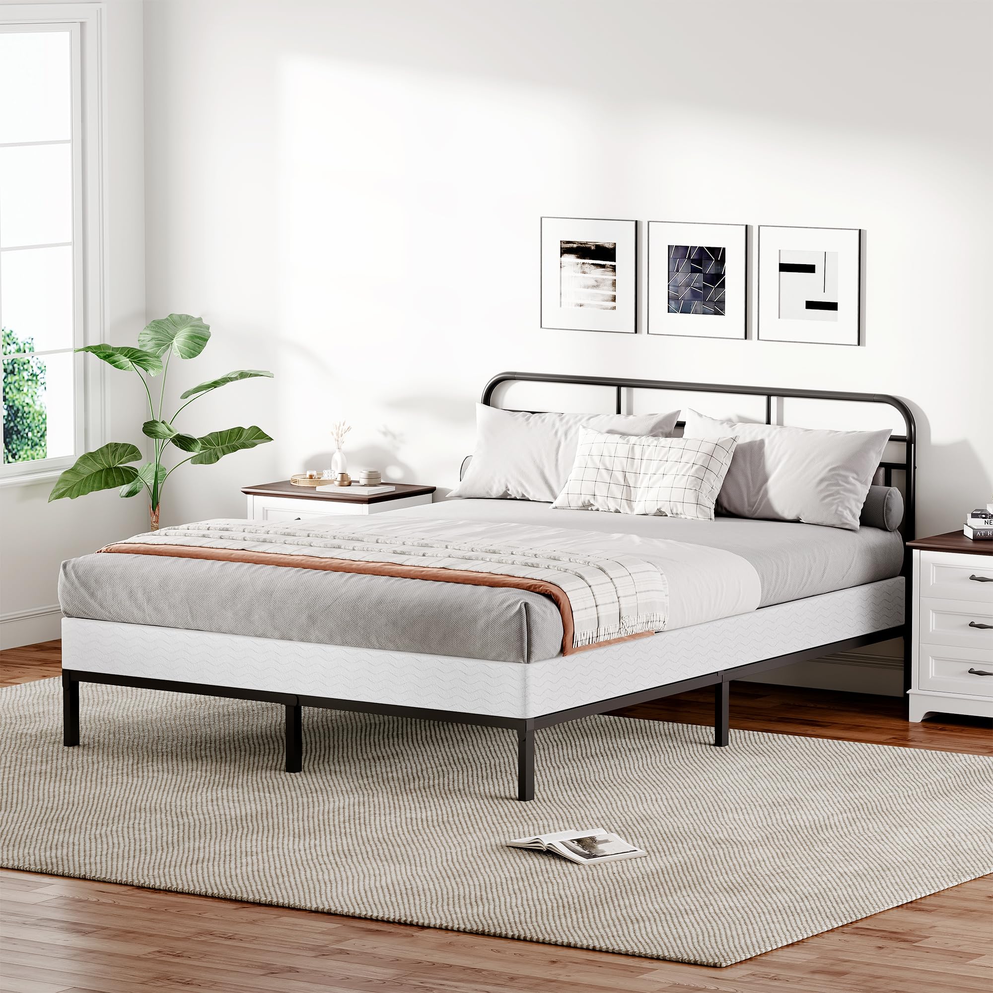 GRUSIGN queen box spring folding frame in action for space savings