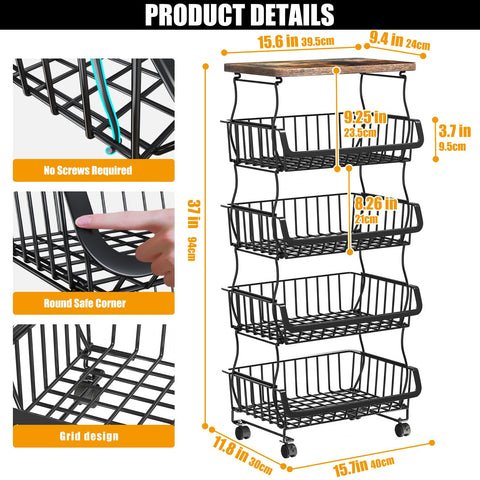 Gsiekare anti-rust coated basket built for durability in daily use.