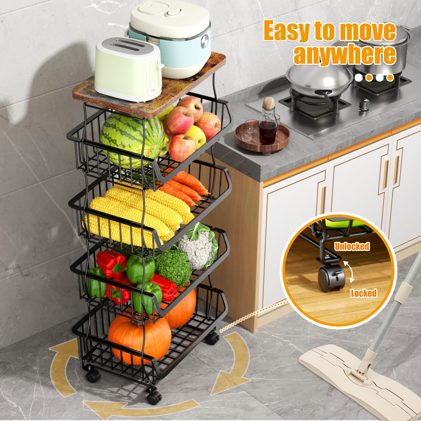 Gsiekare detachable baskets enable flexible arrangement and quick cleaning.