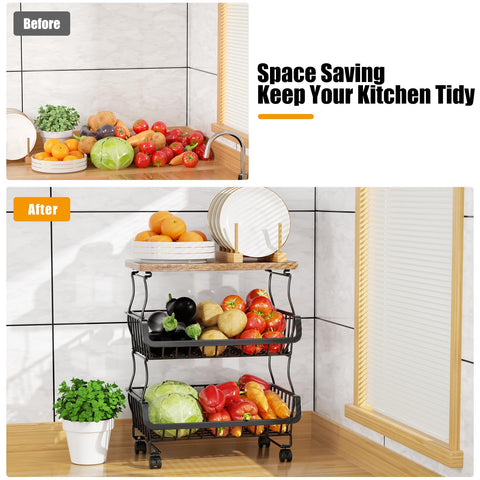 Gsiekare detachable stacked baskets adapt to space and simplify cleaning.