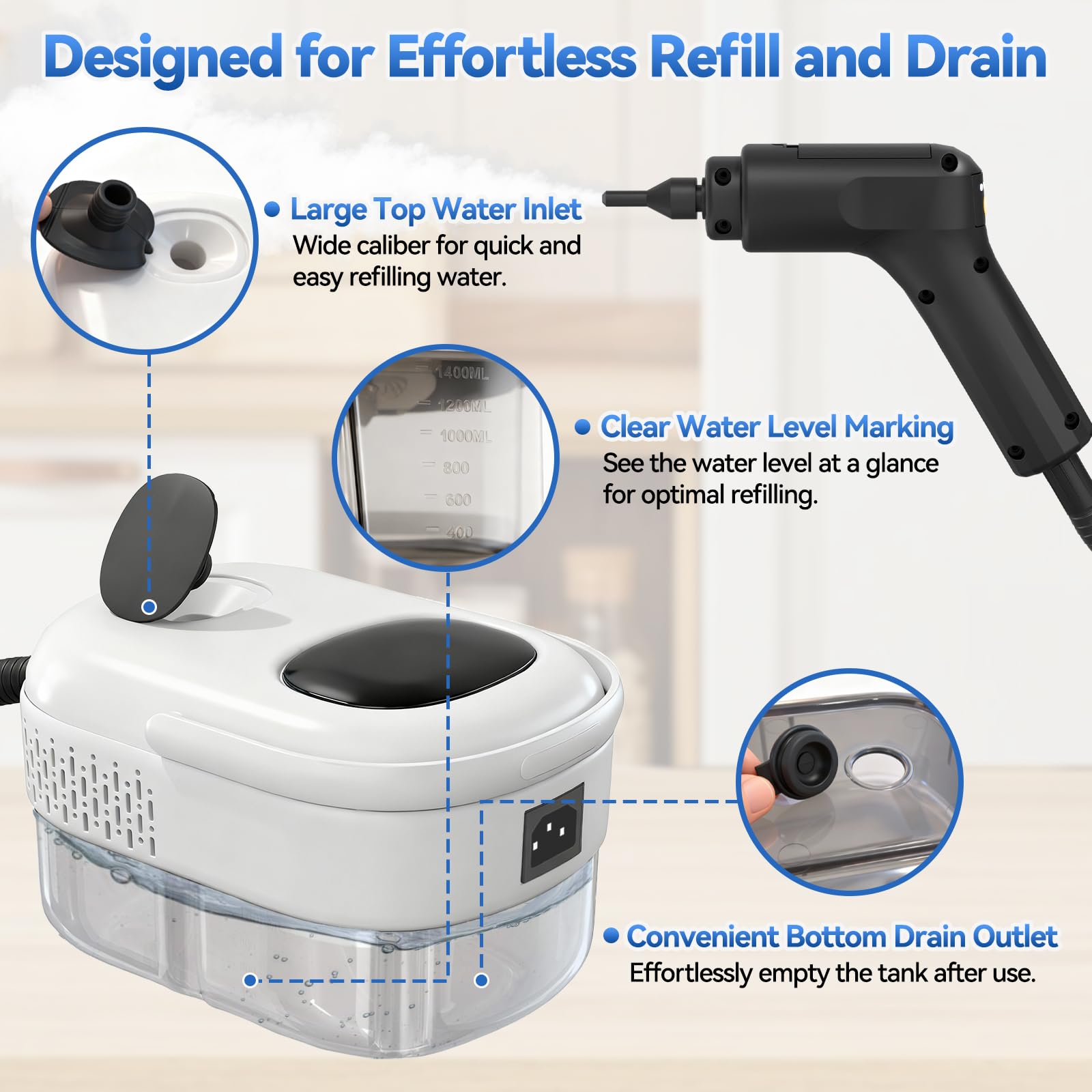 Gsskny steam cleaner accessories kit featuring 14 tools for multi-surface cleaning