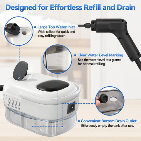 Gsskny steam cleaner accessories kit featuring 14 tools for multi-surface cleaning