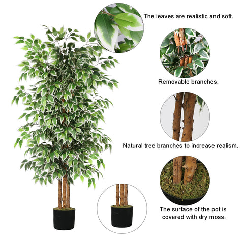 GTIDEA dense silk leaves create a vibrant focal point in offices.