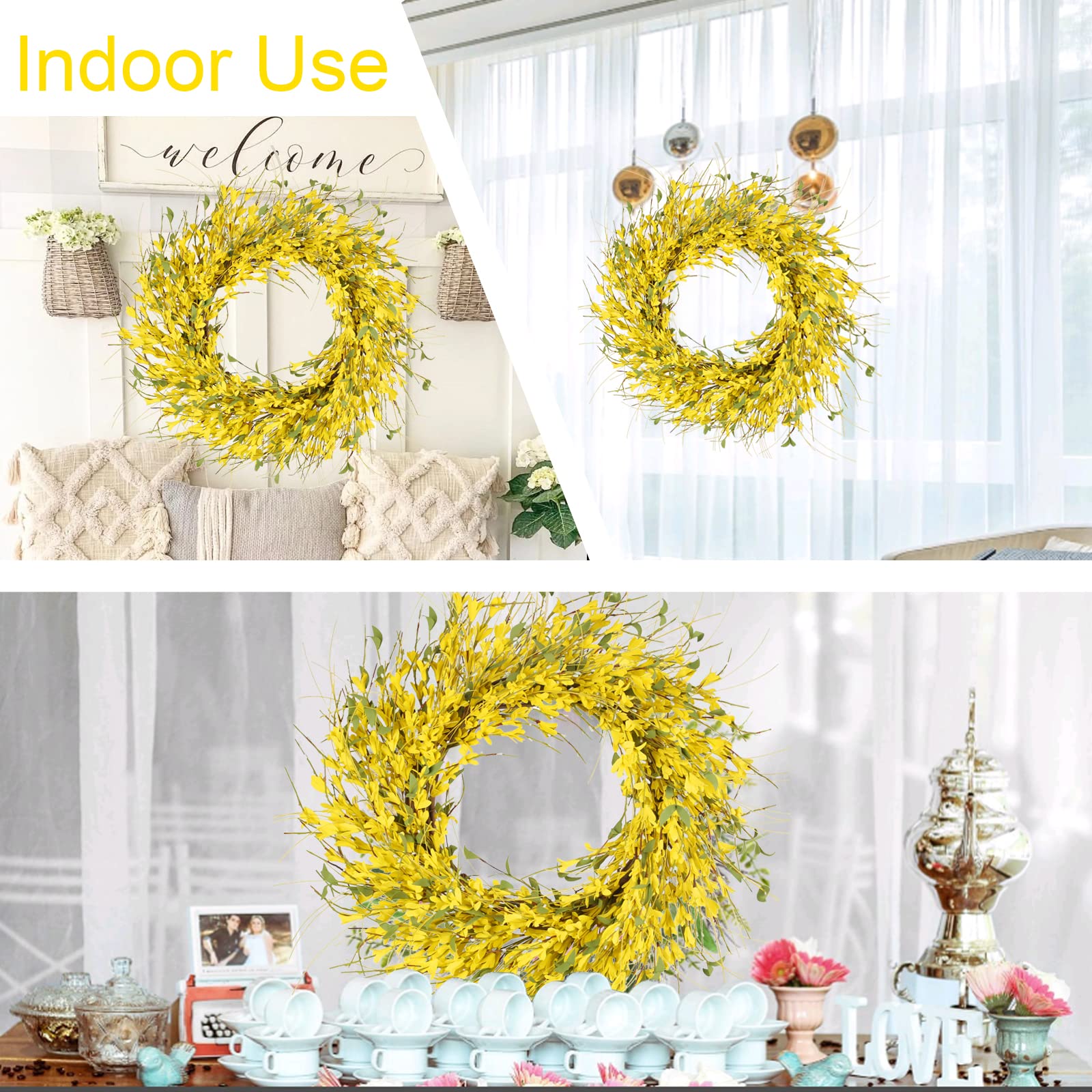 GTIDEA indoor-outdoor décor wreath adds a welcoming touch to living spaces.