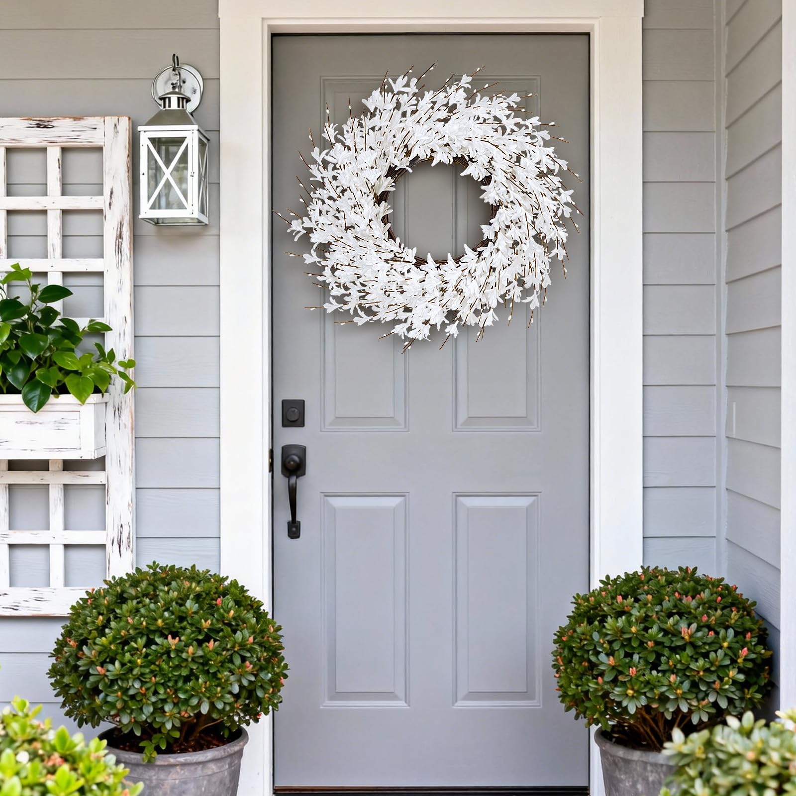 GTIDEA front porch decoration wreath enhances curb appeal