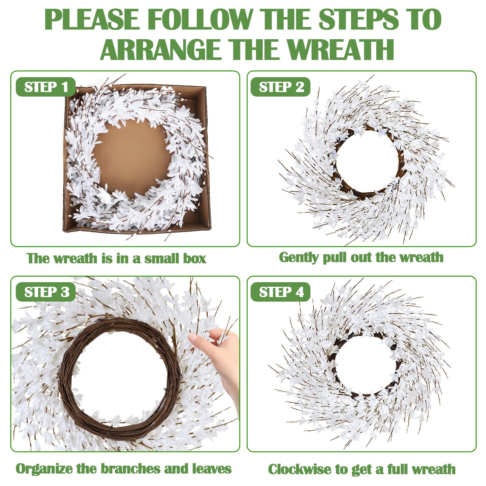 GTIDEA outdoor wreath made for weather resistance and long-lasting color