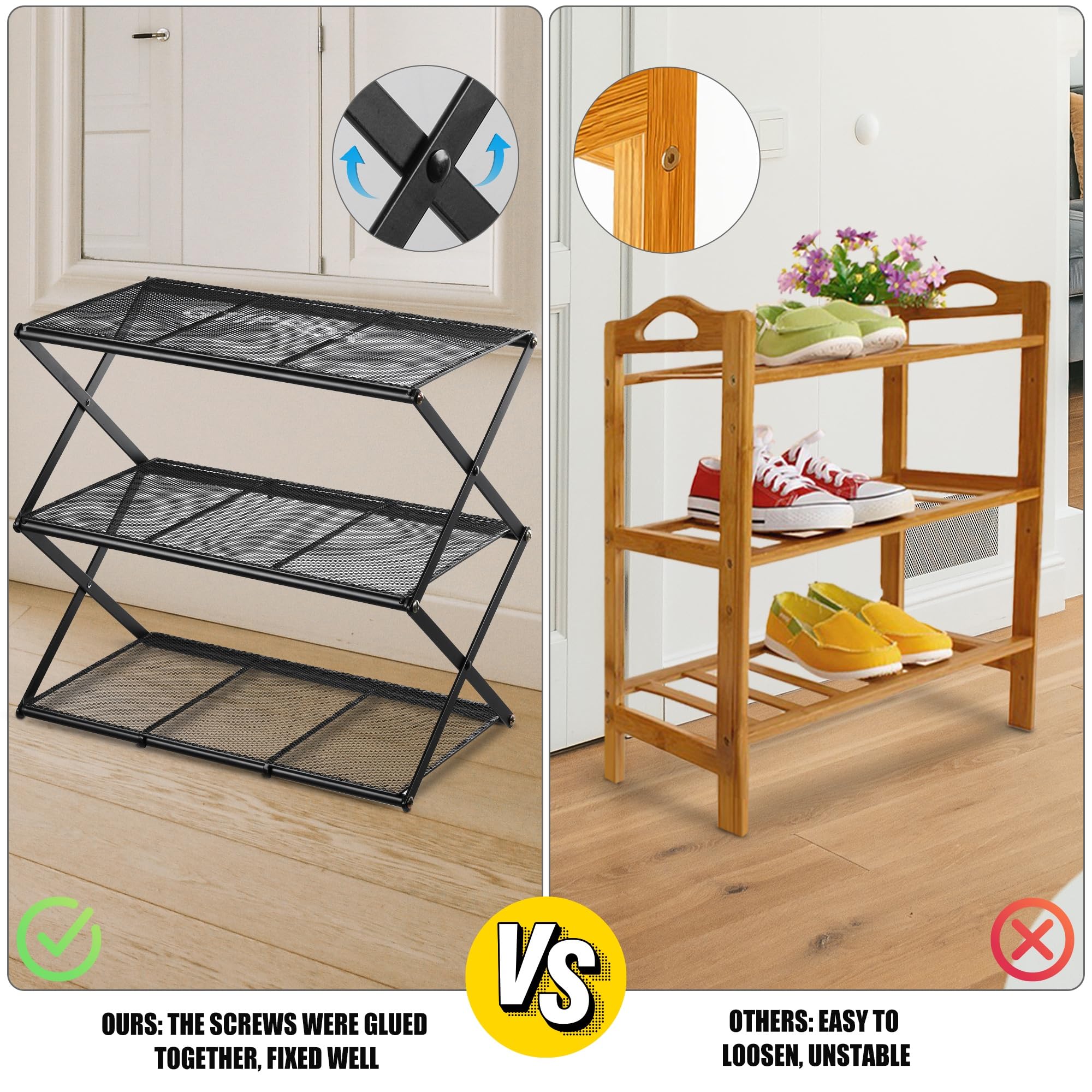 GTIPPOR anti-wobble design ensures stable placement on various floors