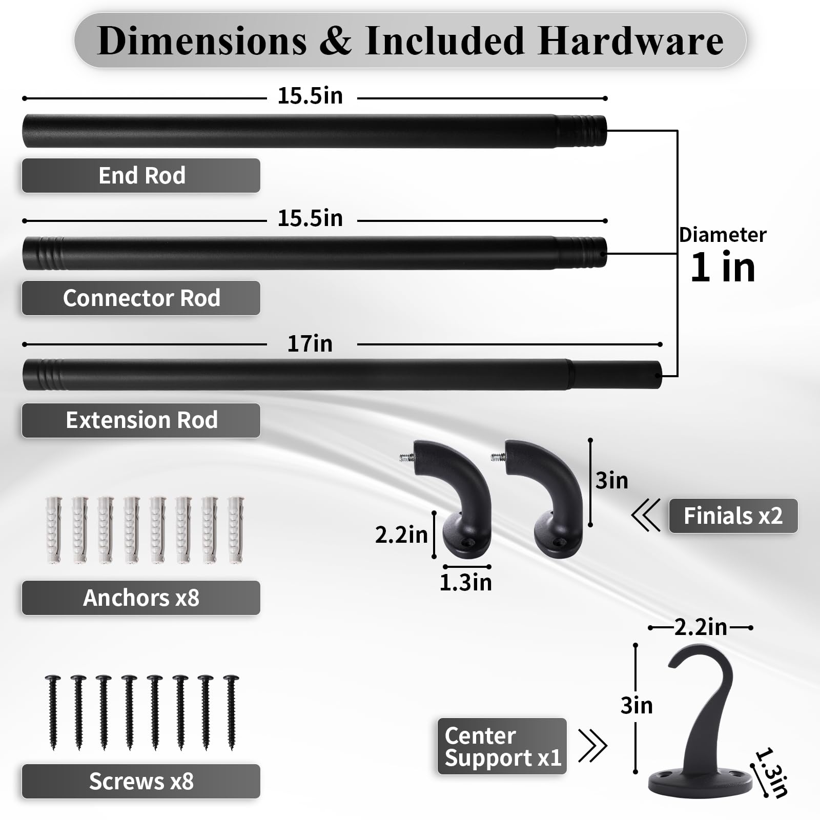 GTJ hardware included streamlines installation with all parts provided.