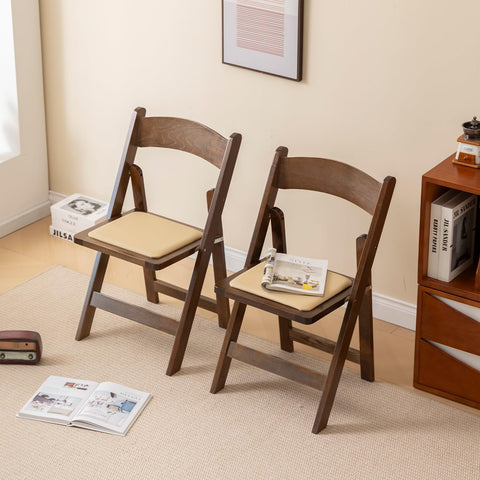 GTNSAFP wooden folding chair side view, easy unboxing and ready-to-use seating.