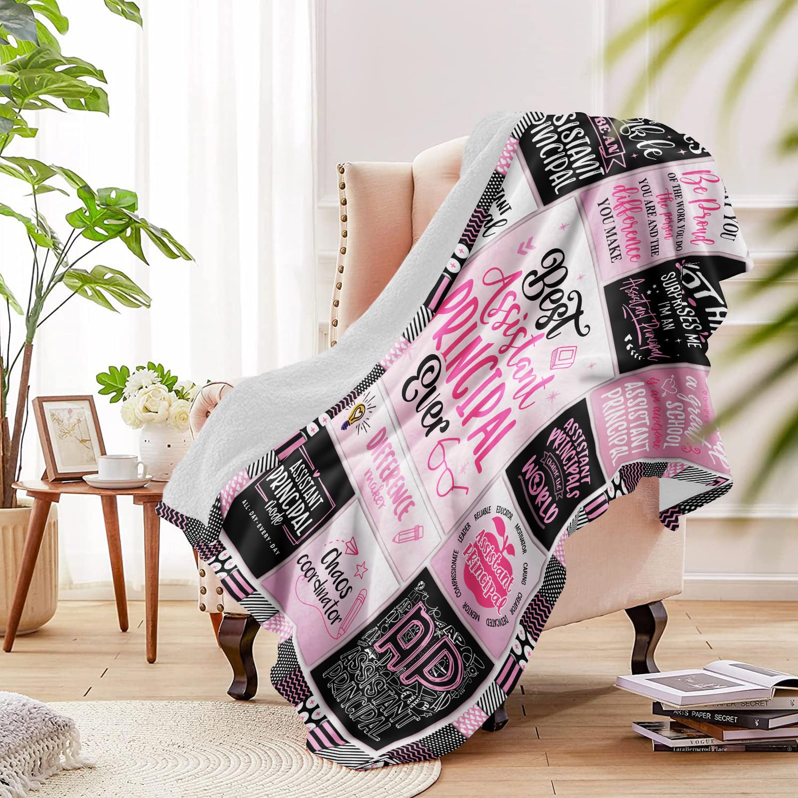 Gtouaz office-decor blanket enhances desk appeal with a tasteful, inspirational vibe