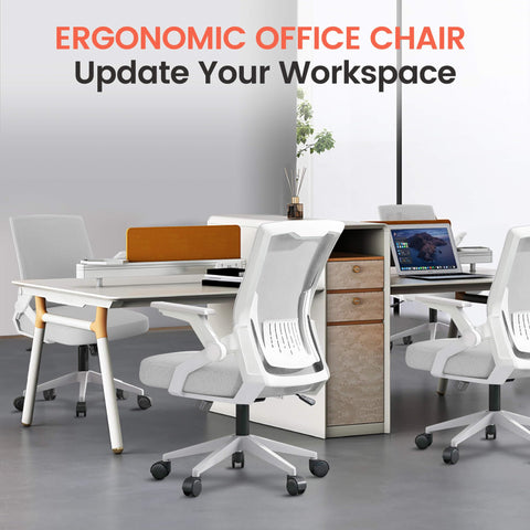 GTPLAYER Moon Gray ergonomic chair in a modern home office
