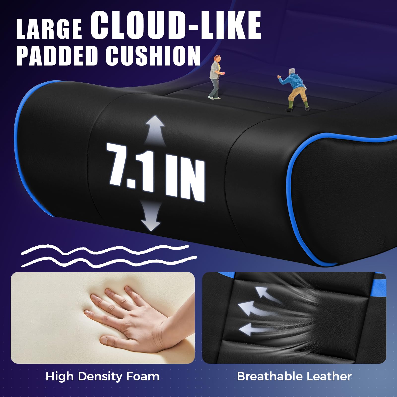 Breathable leather cover stays cool and comfortable during long play.