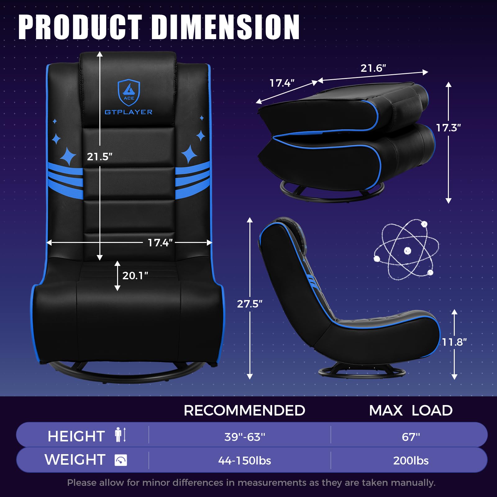 Multipurpose GTPLAYER chair suitable for gaming, reading, and movie nights.