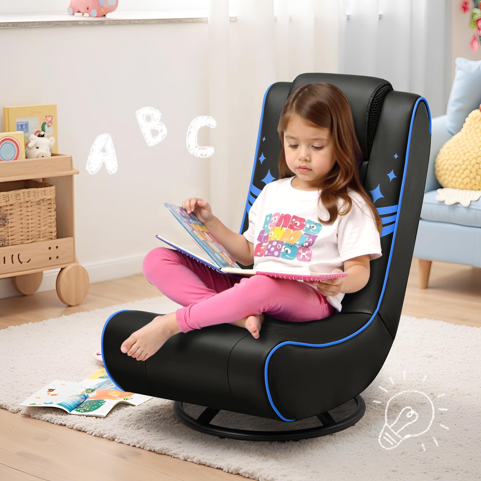 Sturdy steel swivel base delivers quiet, smooth rotation.
