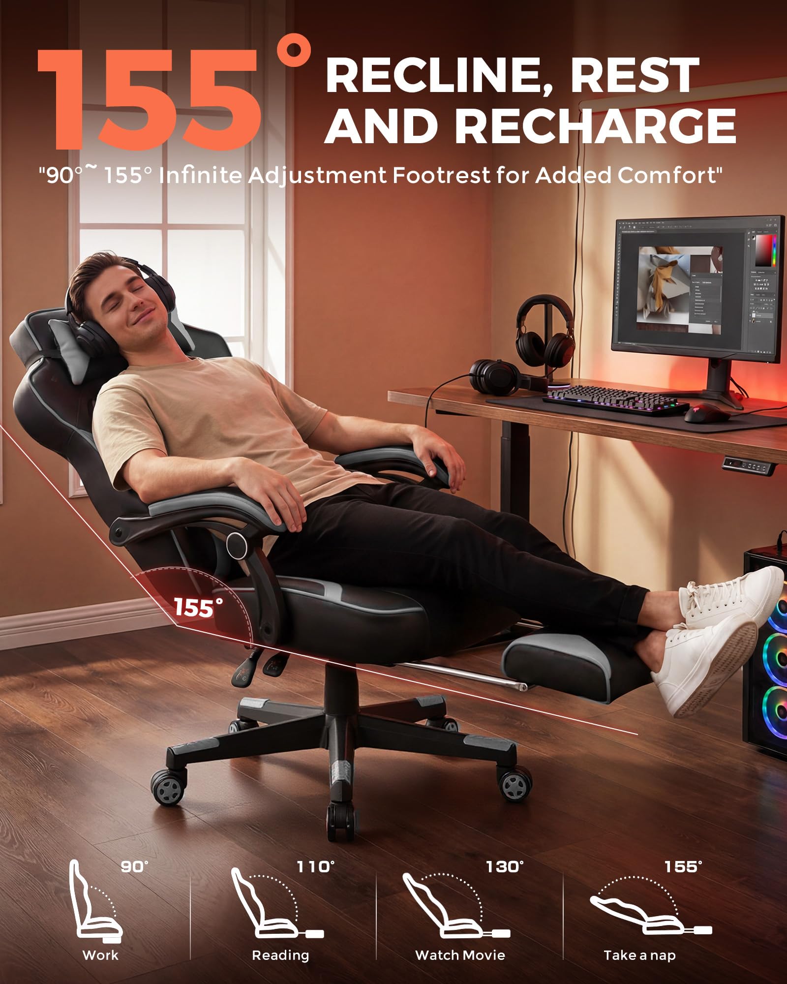 GTPLAYER heavy-duty frame and silent casters tested with larger users