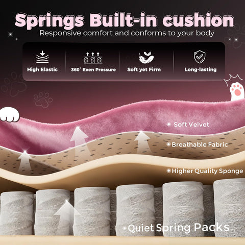 GTPLAYER pink gaming chair memory foam lumbar support helps long sessions feel supported