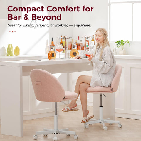 GTPLAYER Velvet Tall Office Chair armless design saves space.