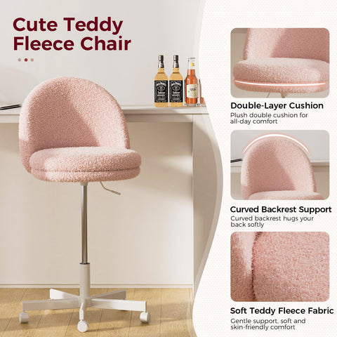 GTPLAYER Velvet Tall Office Chair bow lumbar pillow offers gentle support.