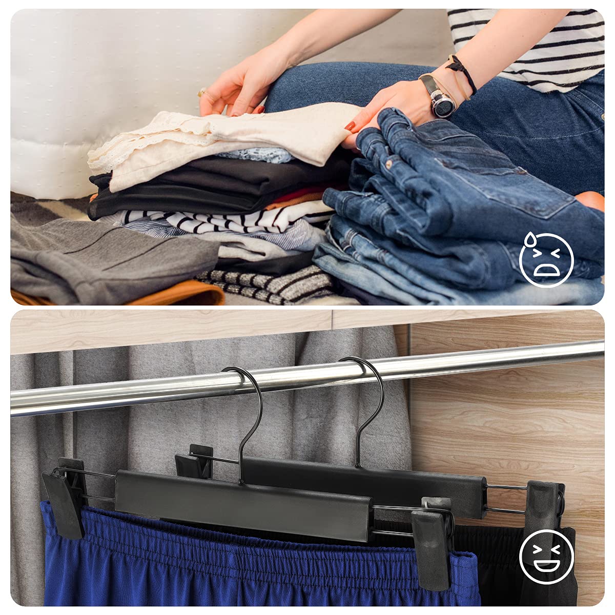 GUANJUNE durable plastic construction provides lasting support for heavier garments.