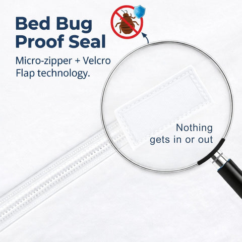 Guardmax bed bug proof zippered cover with durable nylon coil zipper