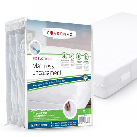 Guardmax jersey knitted mattress encasement close-up showing soft, breathable texture.