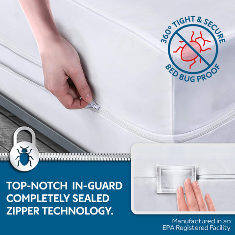 Guardmax Premium Box Spring Cover dust mite shield helps reduce allergen exposure in your bed.