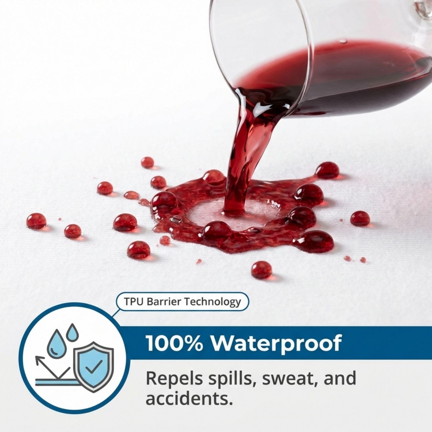 Guardmax waterproof twin mattress encasement prevents liquid spills from reaching the mattress.