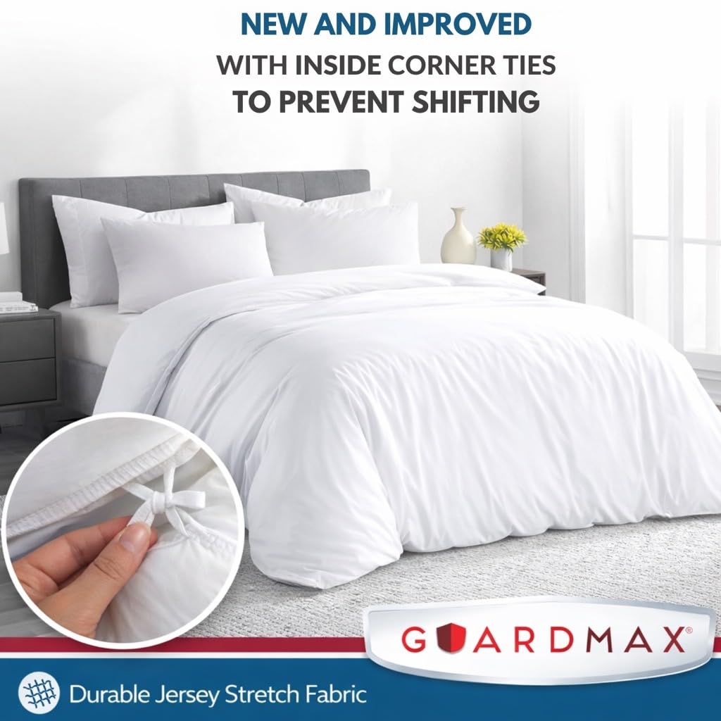 Guardmax waterproof underlayer highlights spill protection for accidents.