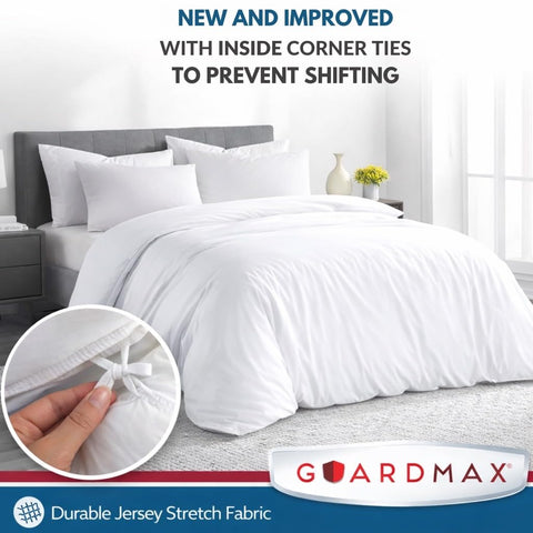 Guardmax waterproof underlayer highlights spill protection for accidents.