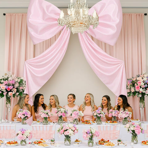 GUDELAK pink bow decor enhances coquette parties and bridal celebrations.