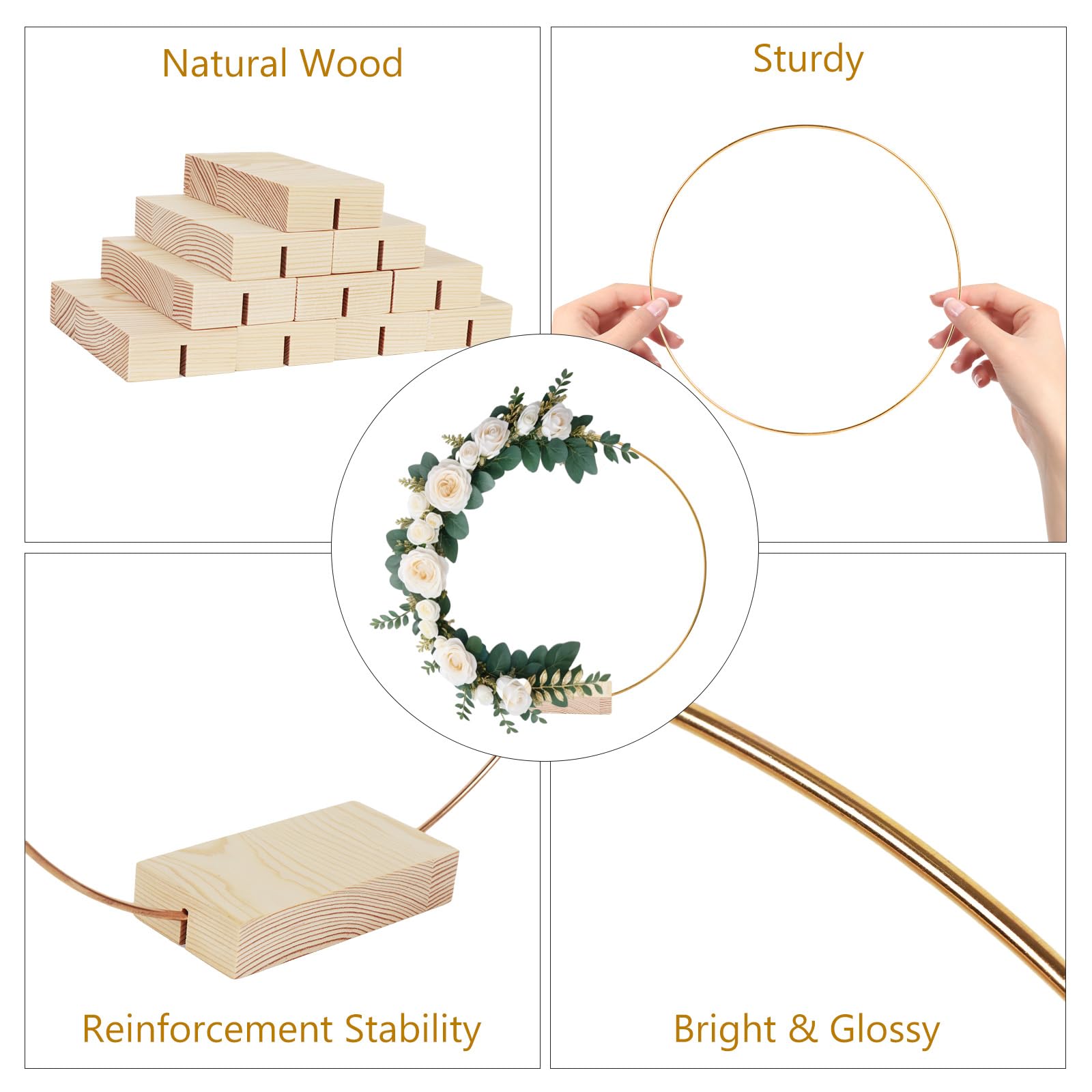 GUDELAK DIY centerpieces come with natural wooden holders