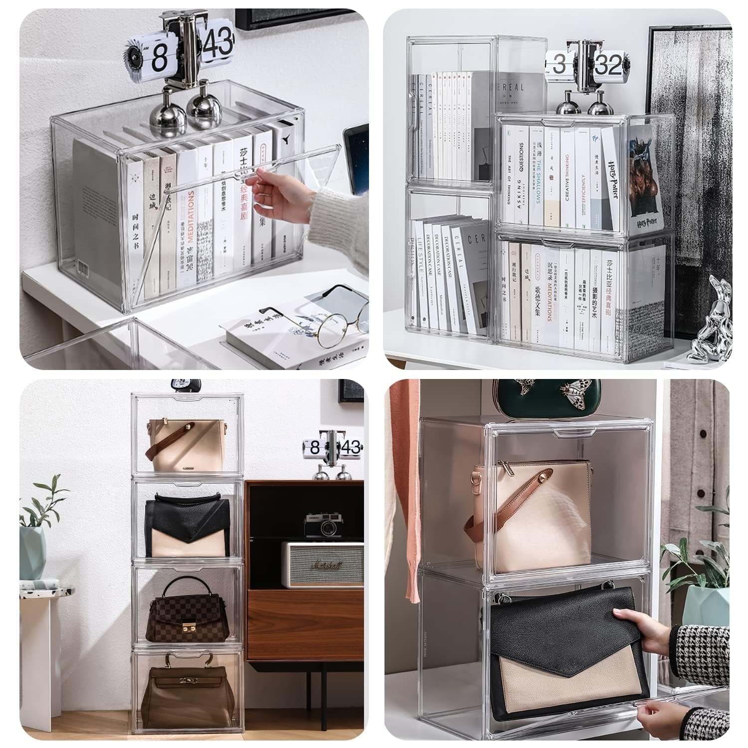 Gudemay dustproof display case protects collectibles while on display.