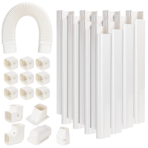 GUEQUITLEX line-set cover kit exterior packaging for outdoor installation and quick setup.