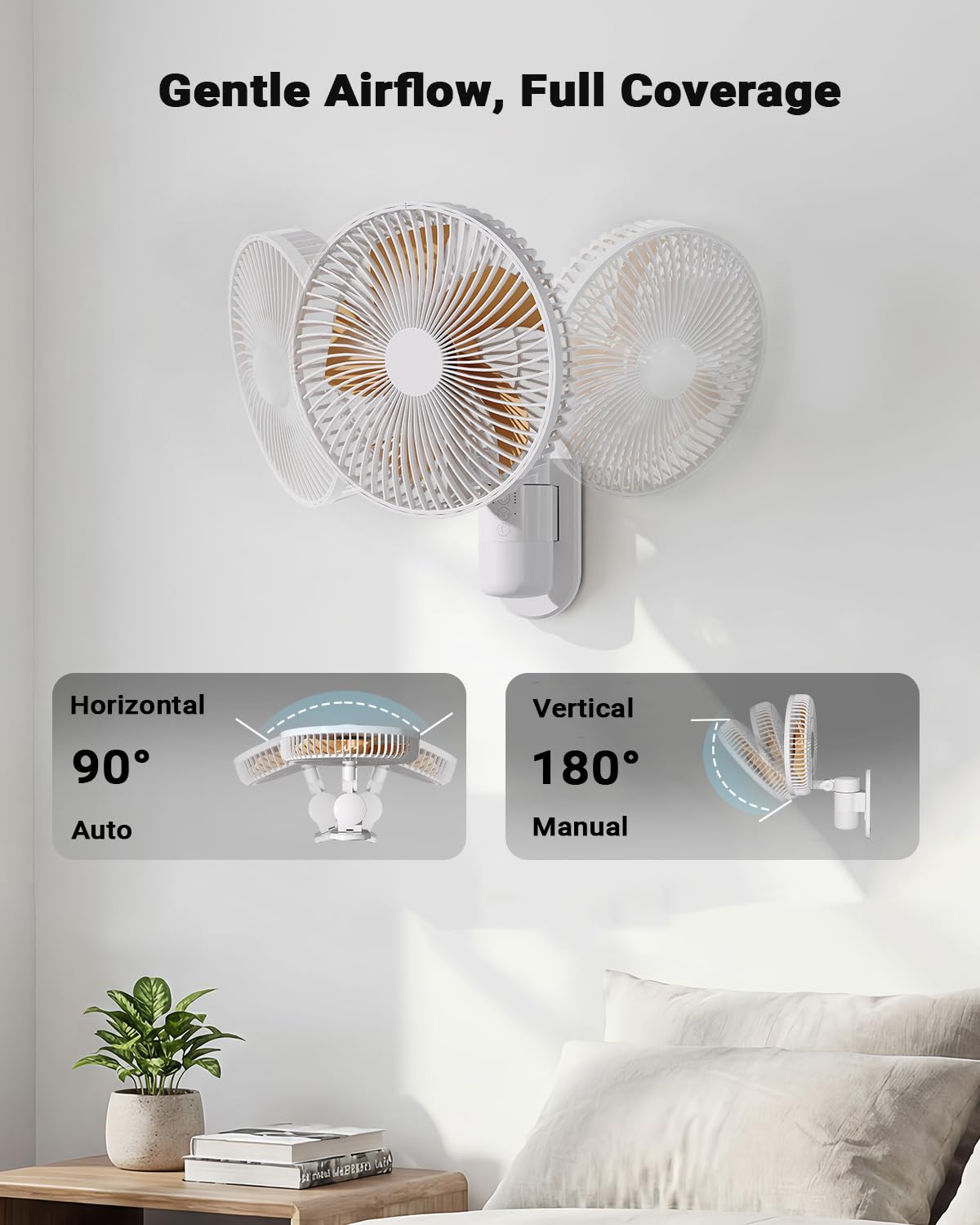 Guffawz remote control and timer simplify operation from bed or desk.