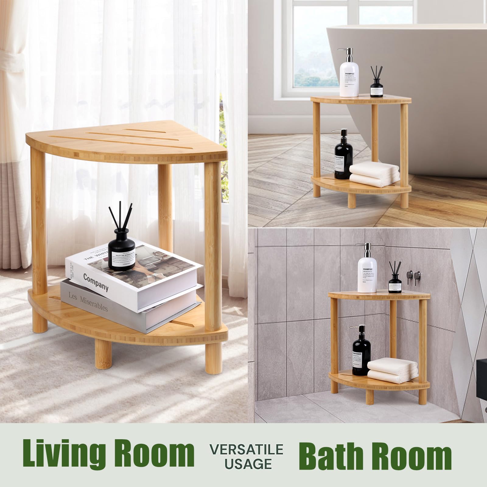 Adjustable rubber feet of the GUGIGIP corner stool protect floors