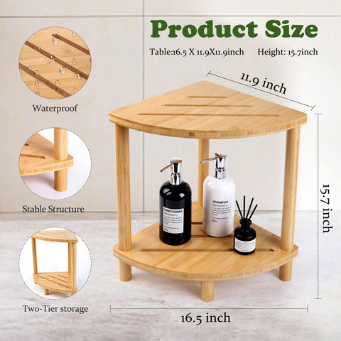 Durable bamboo construction of the GUGIGIP corner stool
