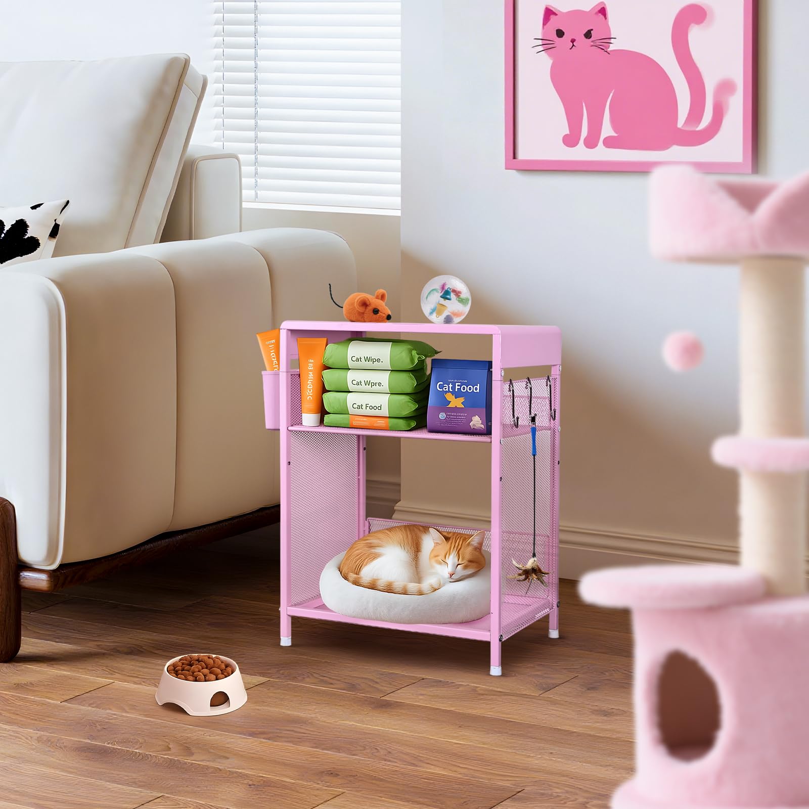 Gugsey easy-assembly nightstand shown with included tools.